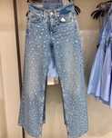 Дънки ZARA с камъни 34-36 размер