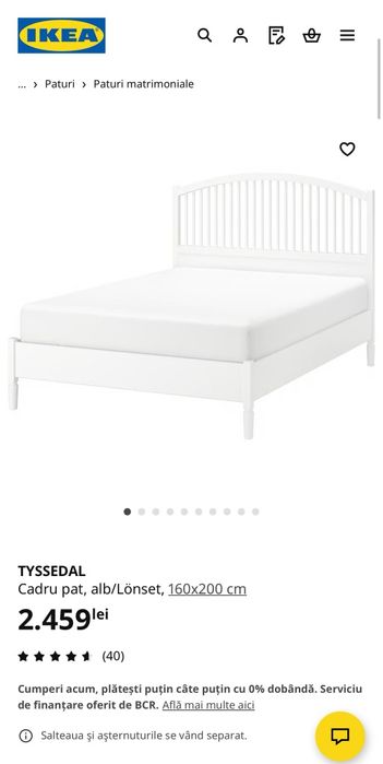 Set mobilier dormitor gama Tyssedal IKEA
