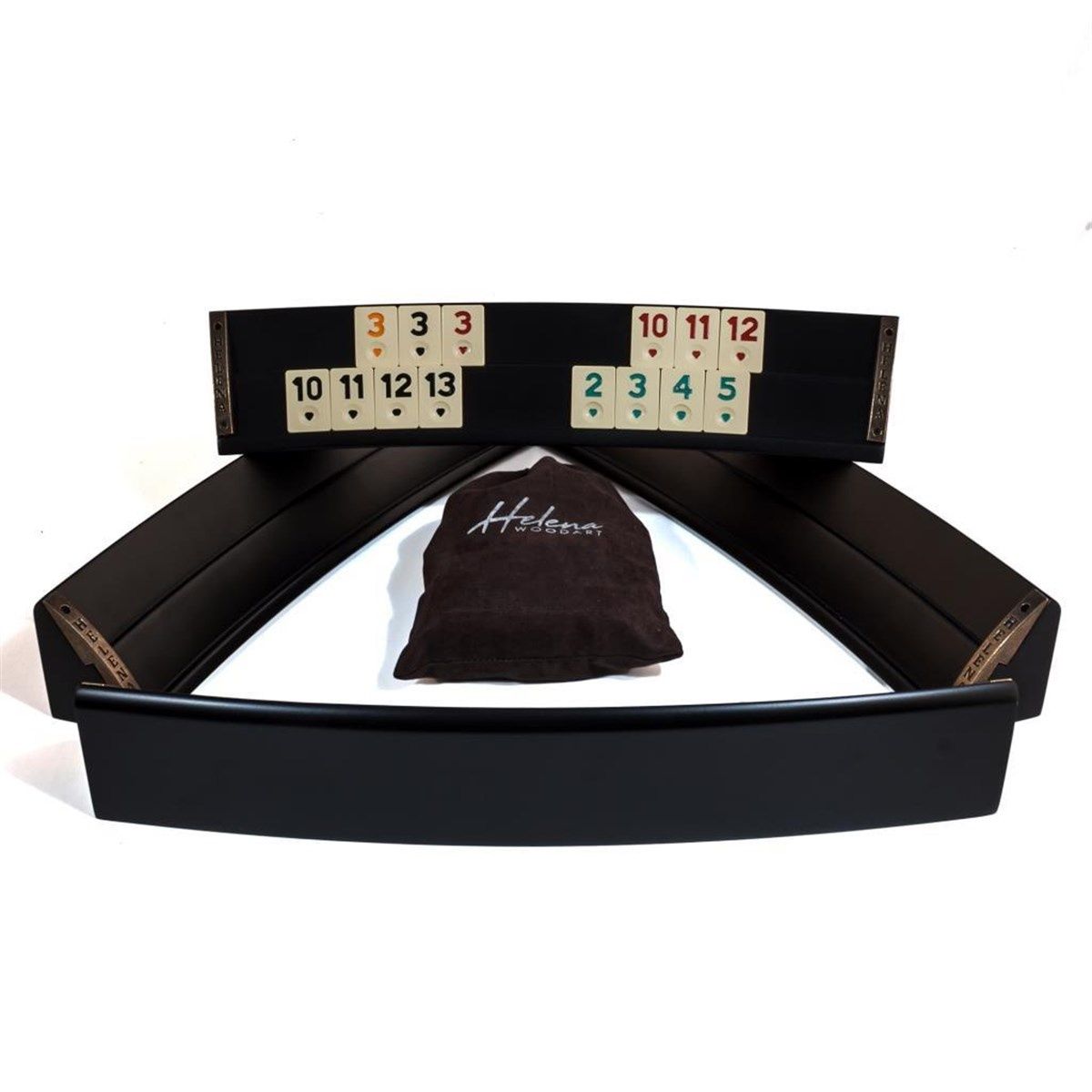Joc de remi, rummy, remy. CADOU perfect Semirotund, lemn masiv 2639BLK