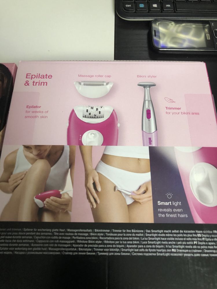 Epilator plus me tuns corp set nou Braun