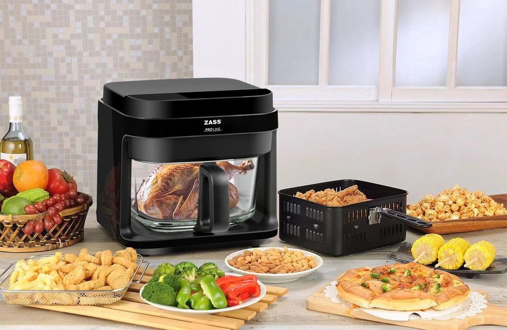 Чисто нов еърфрайър Zass със стъклена кошница