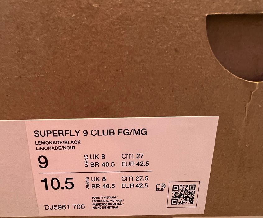 Nike Futbol ayakkabısı Kramponlar Mercurial Superfly 9 Club Mg