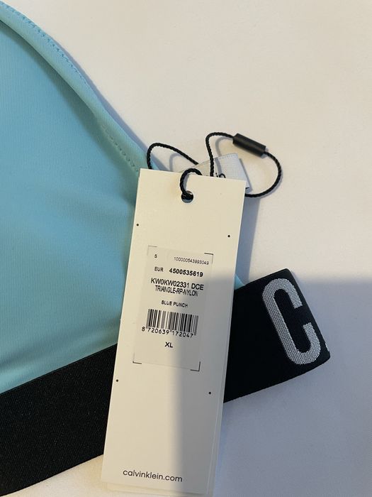 Sutien de baie triunghi, Calvin Klein, XL, blue punch