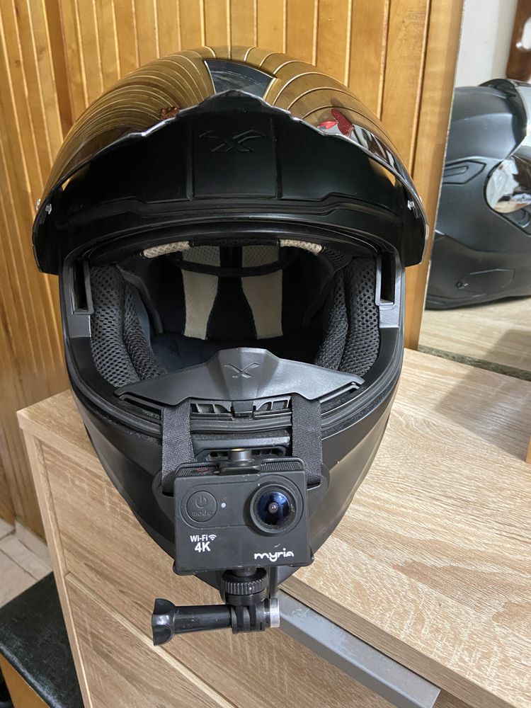 Suport GoPro cască moto cu 3 accesorii