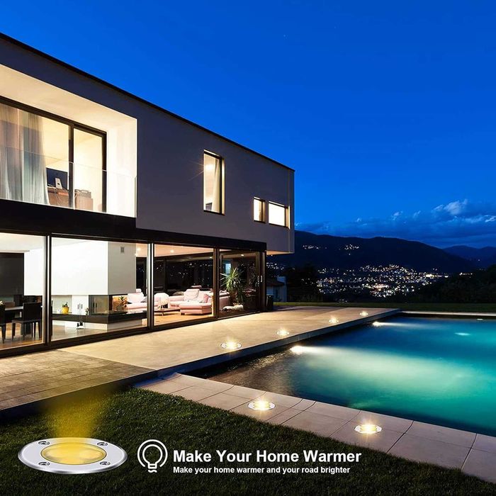 НОВИ! Комплект 4 бр. външни вградени LED лампи 3W, IP67, 300 lm