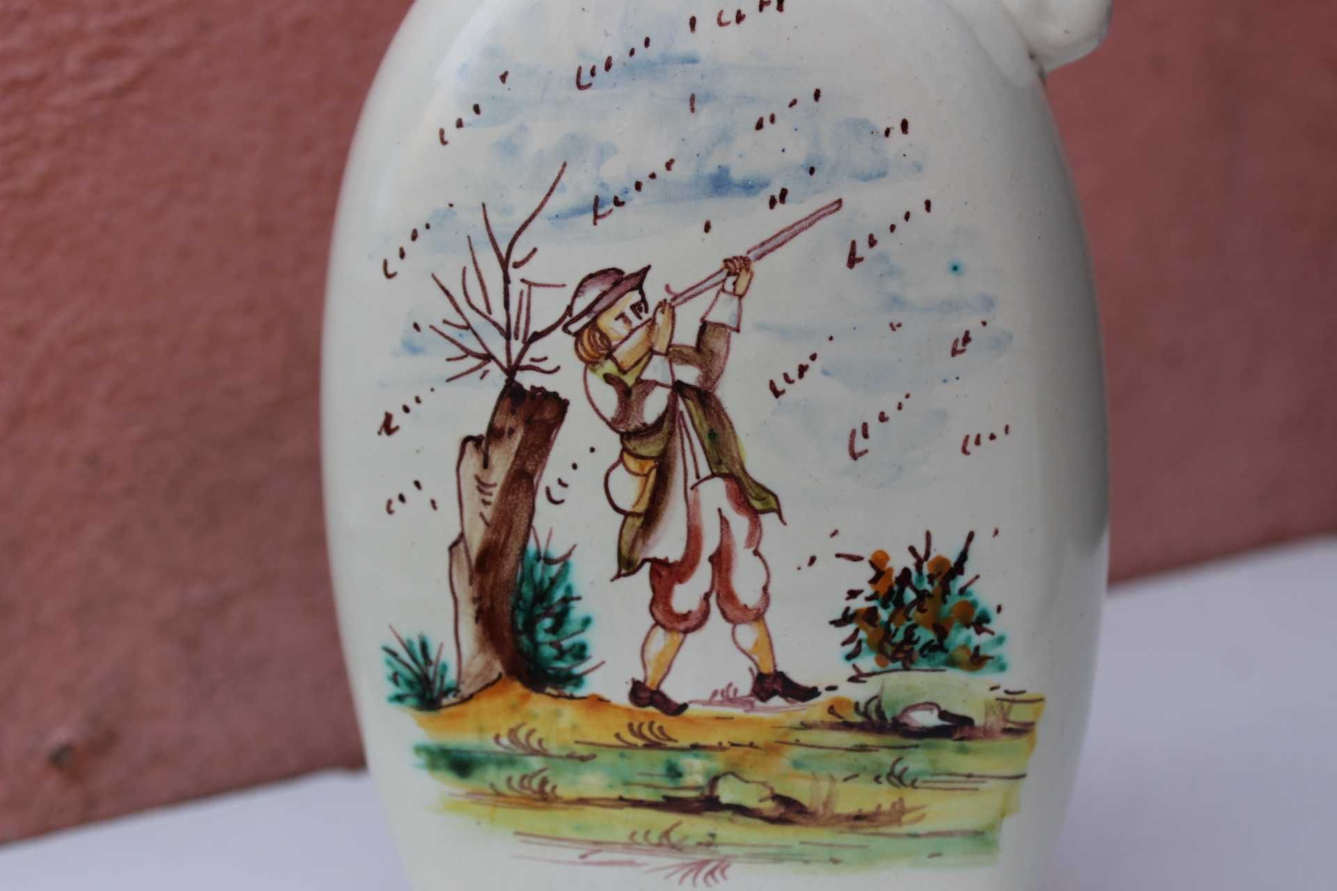 Sticla ceramica veche vanator OLANDA, prima parte secol 20