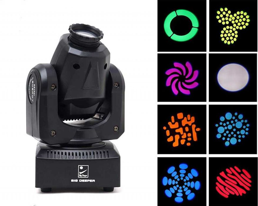Jocuri lumini scena DJ, Moving Head RGBW, Wash Spot Beam Gobo Strobo