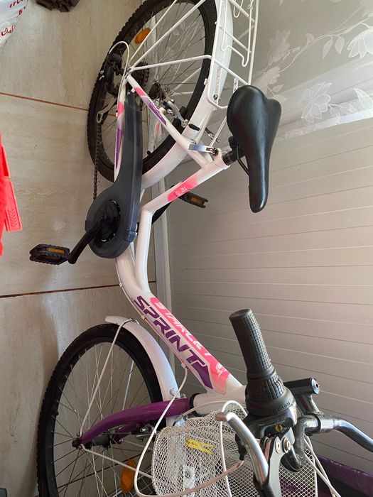 Bicicleta fete Alb cu Mov
