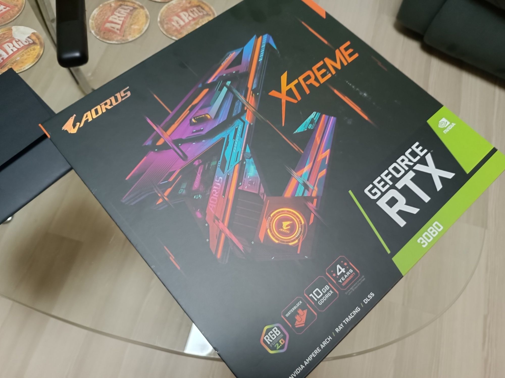Placa video rtx 3080 10gb gigabyte aorus waterforce wb