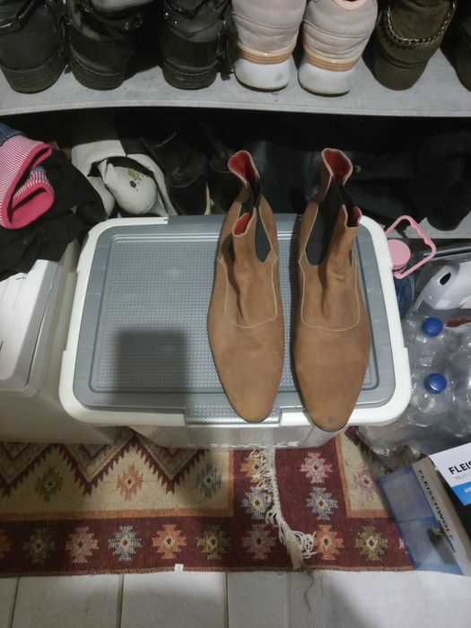 Ghete bărbătești piele întoarsă de firmă mărimea 43