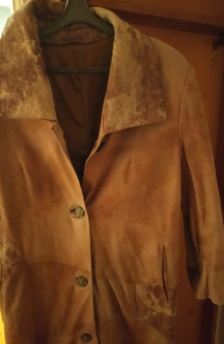 Плащ женский кожа