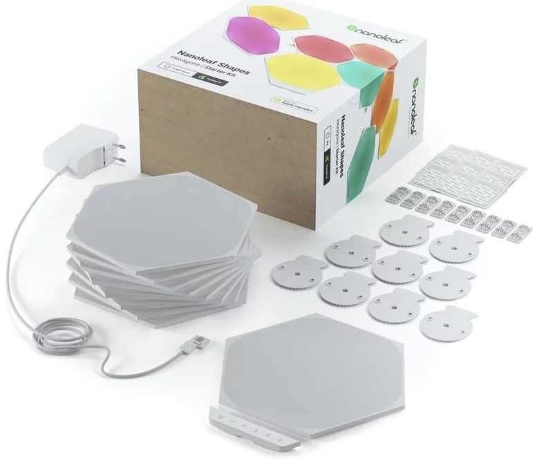 Смарт светлинни панели Nanoleaf Shapes Hexagons стартов пакет 9 броя