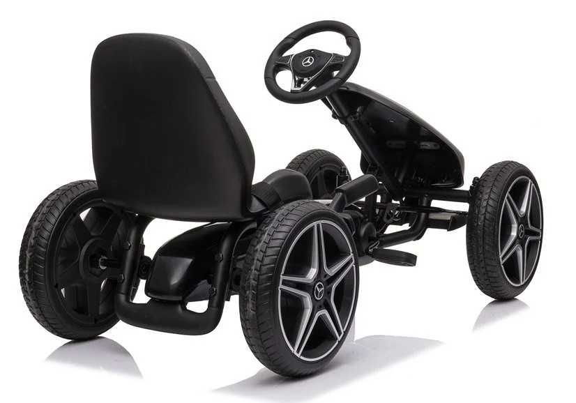 GO Kart cu pedale Mercedes, roti cauciuc solid, scaun reglabil