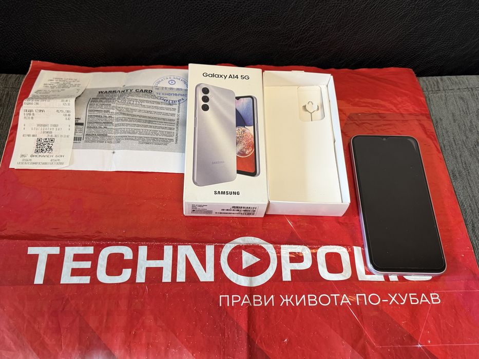 128GB Samsung A14 5G Гаранция Technopolis 2025 Silver