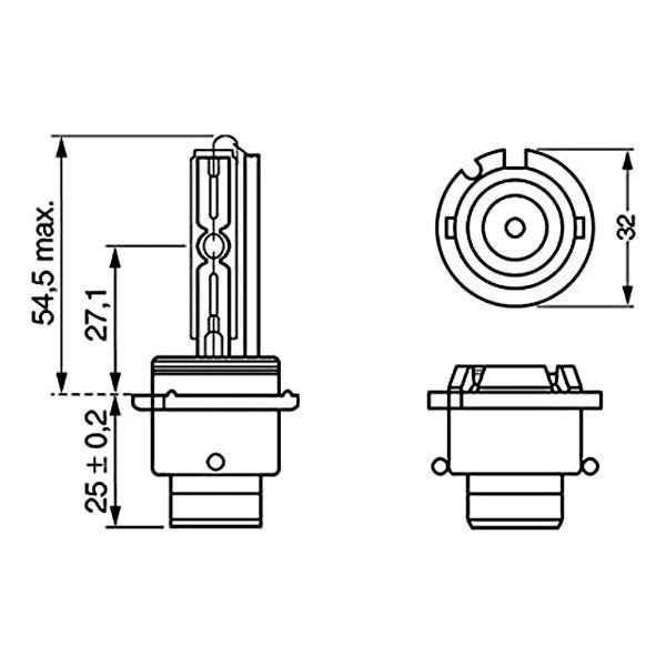 Bosch крушка Xenon Eco HID D2S 35W 1x, ксенон, bmw, mercedes, audi