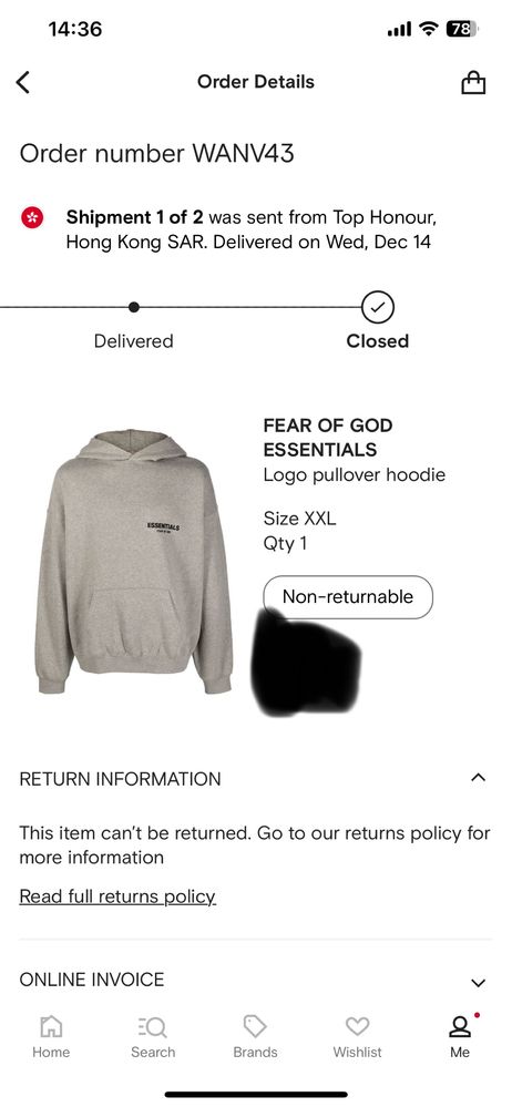 Hanorac Fear of God Essentials XXL FOG