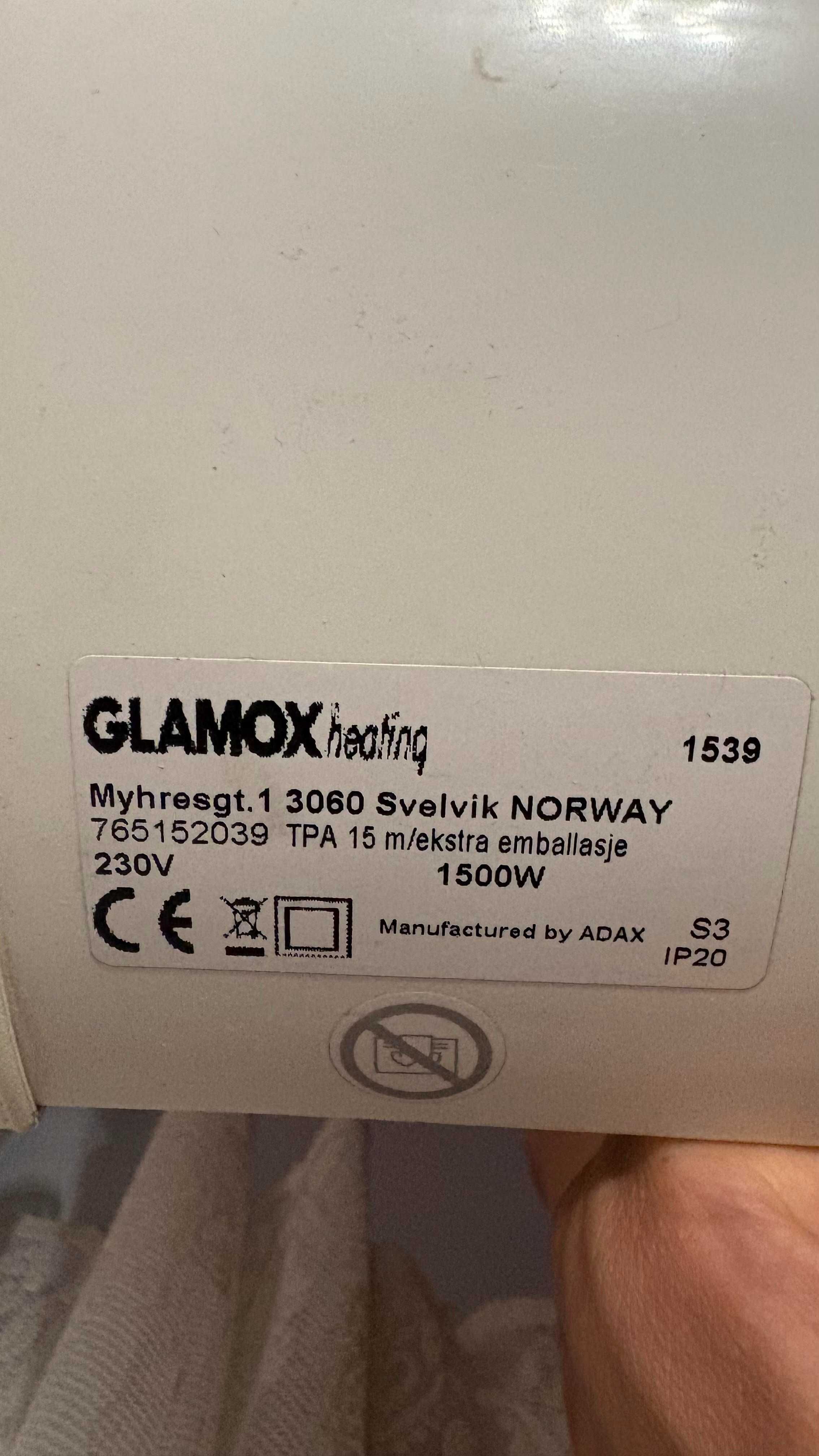 Конвектор  ADAX GLAMOX TPA 15 1500w отопление