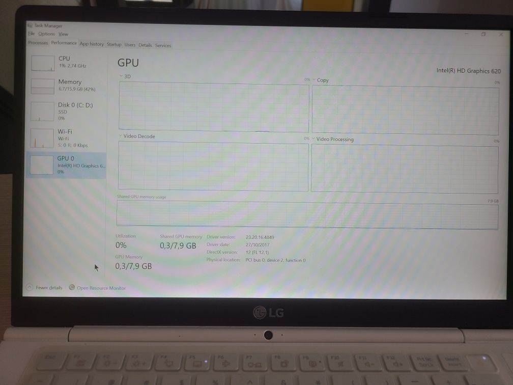 LG GRAM Core i7 7500 sotiladi