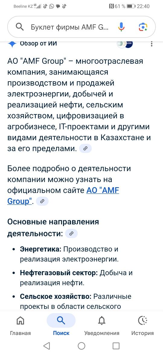Ценные бумаги. Акции AMF GROUP