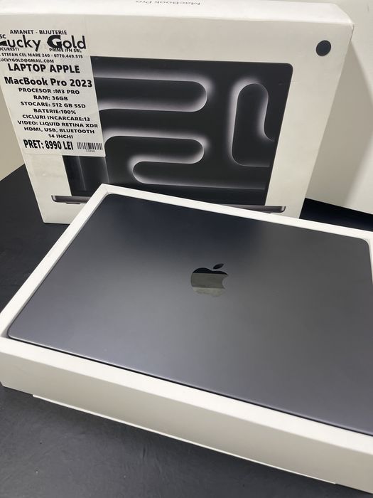 MacBook Pro(2023) M3 Pro 512GB SSD / 36GB RAM 100% Bat (13C) #33246
