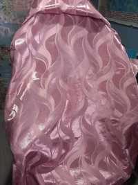 Продам 2 шелковые розовые занавески