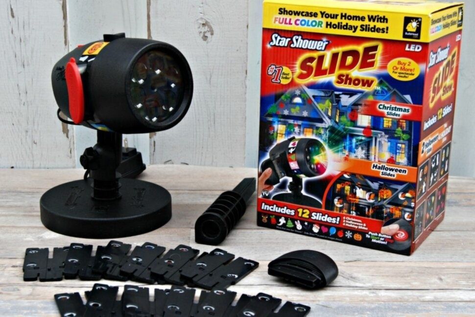 Празничный светодиодный слайд-проектор 12 дизайнов