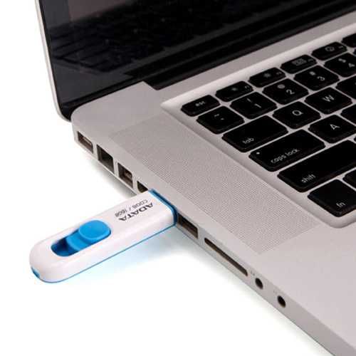 USB Fash Memory 64G USB2.0 A-DATA C008 White Бяла/черна