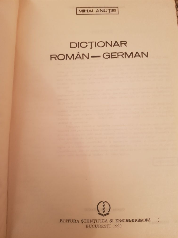 Dictionar Roman German Mihai Anutei