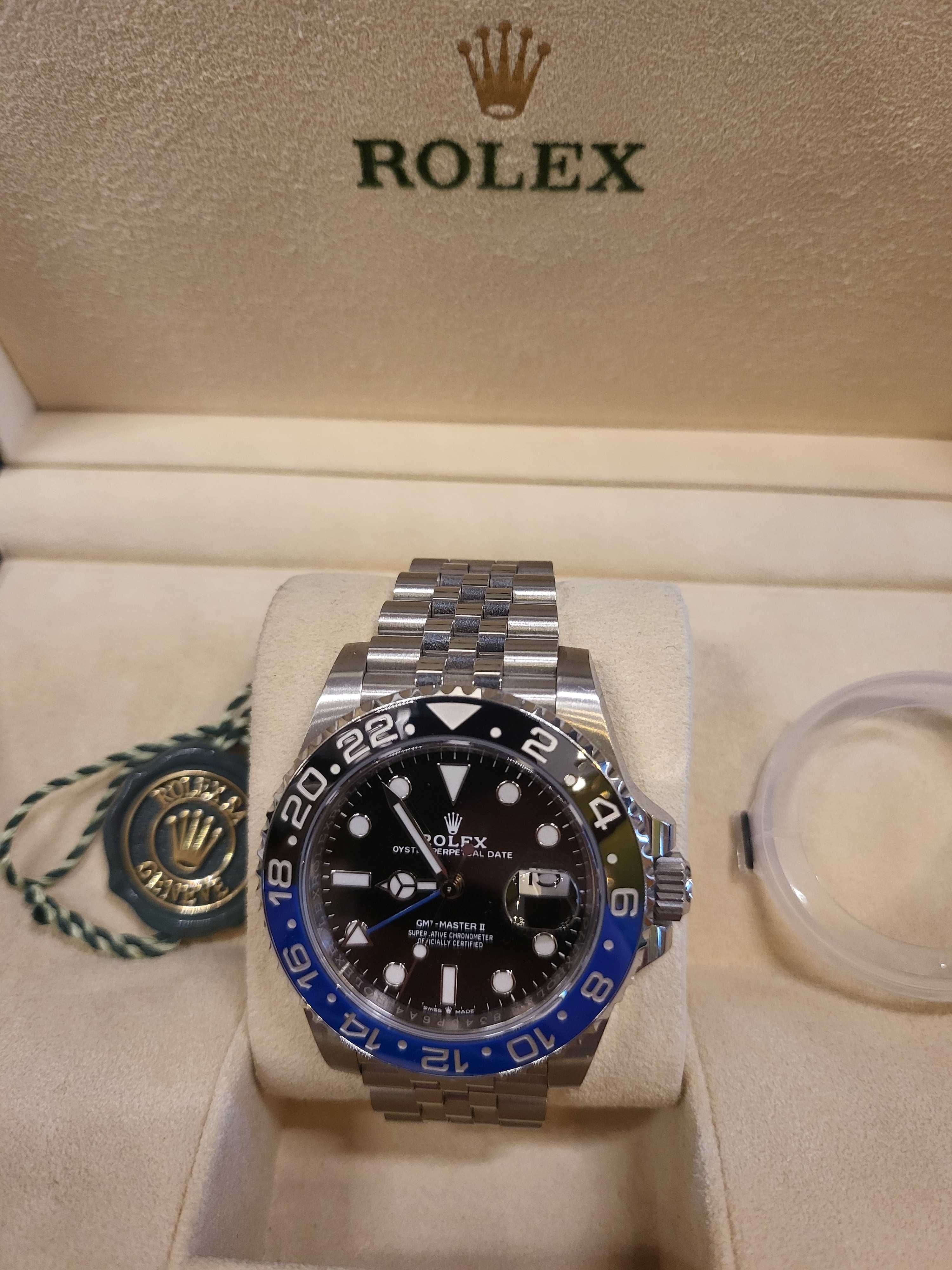 Ceas original Rolex Gmt Master II ref.126710BLNR ca nou, acte + cutie