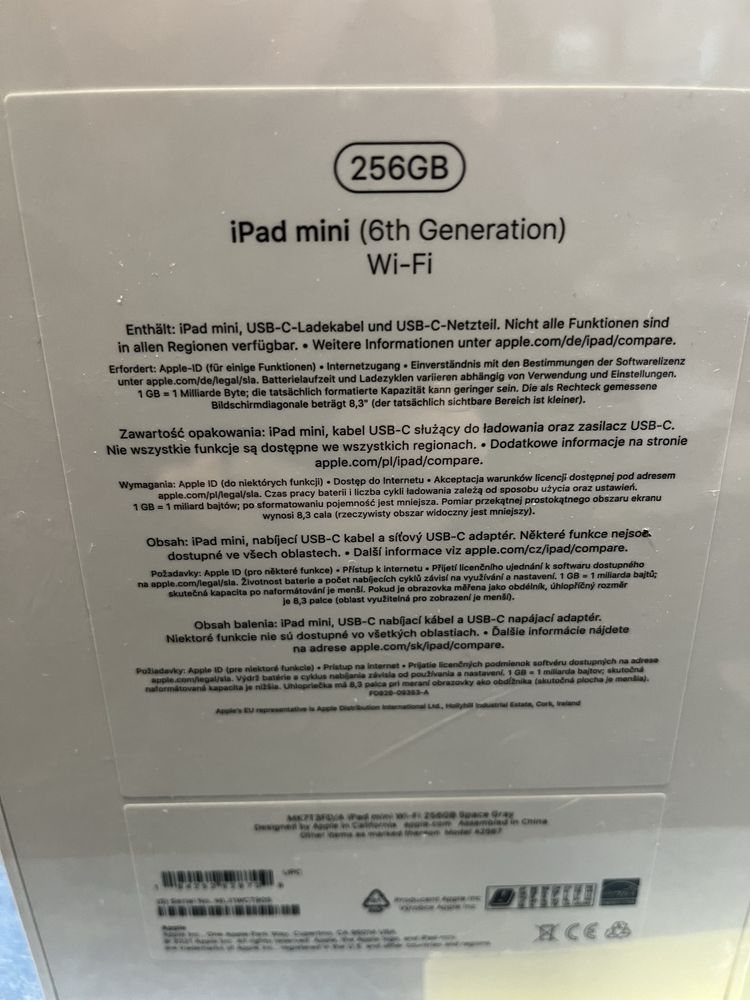 iPad 6 mini 256GB