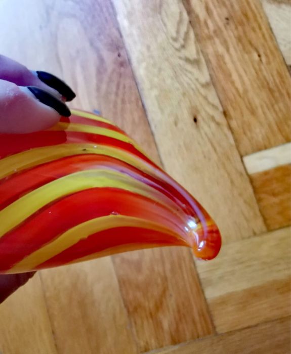 Сърце от муранско стъкло фигура италианско художествено стъкло