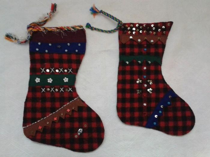 Коледни чорапчета ръчна изработка