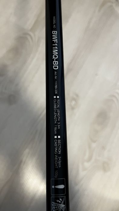Lanseta Daiwa Black Widow Feeder, 3.30m, 100g, 3+2buc