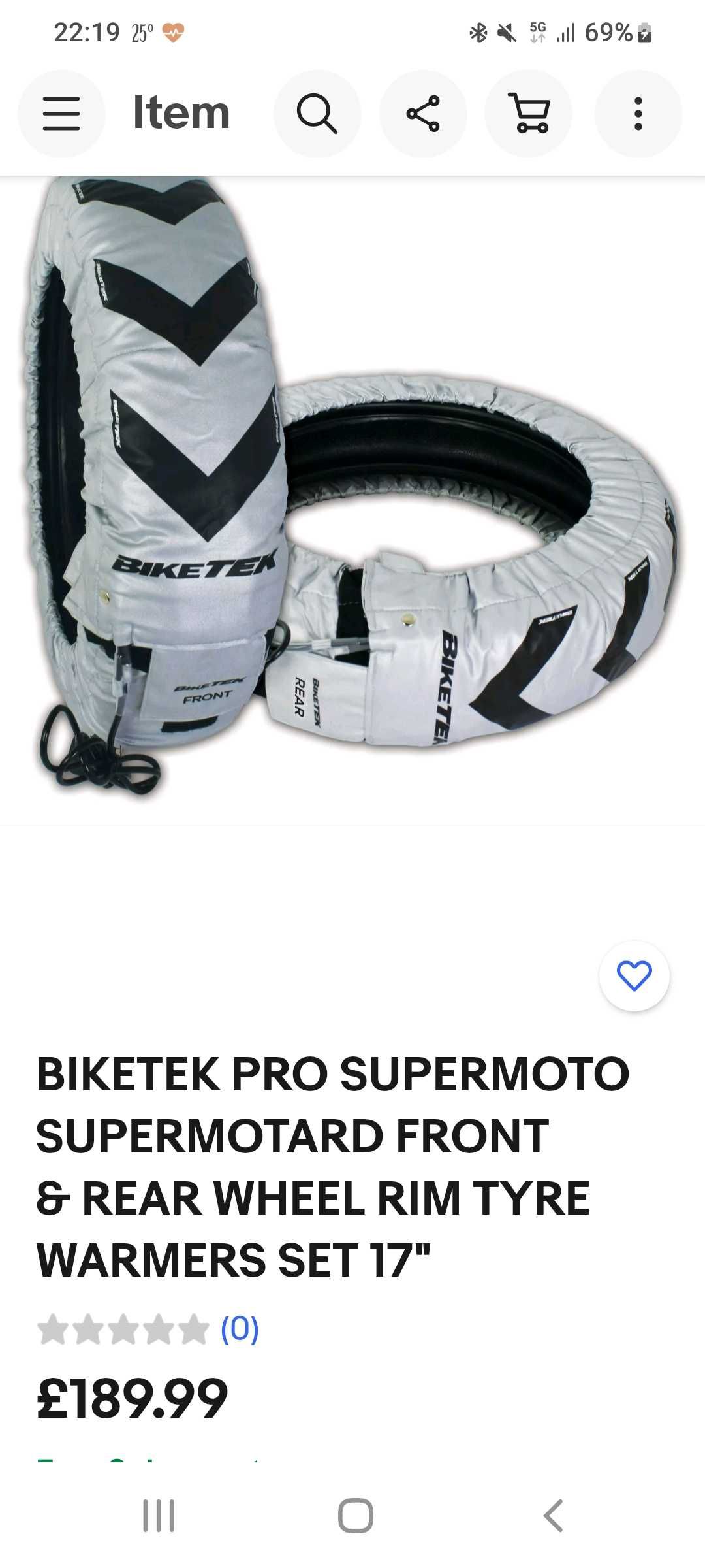 Bike tek tyre warmers