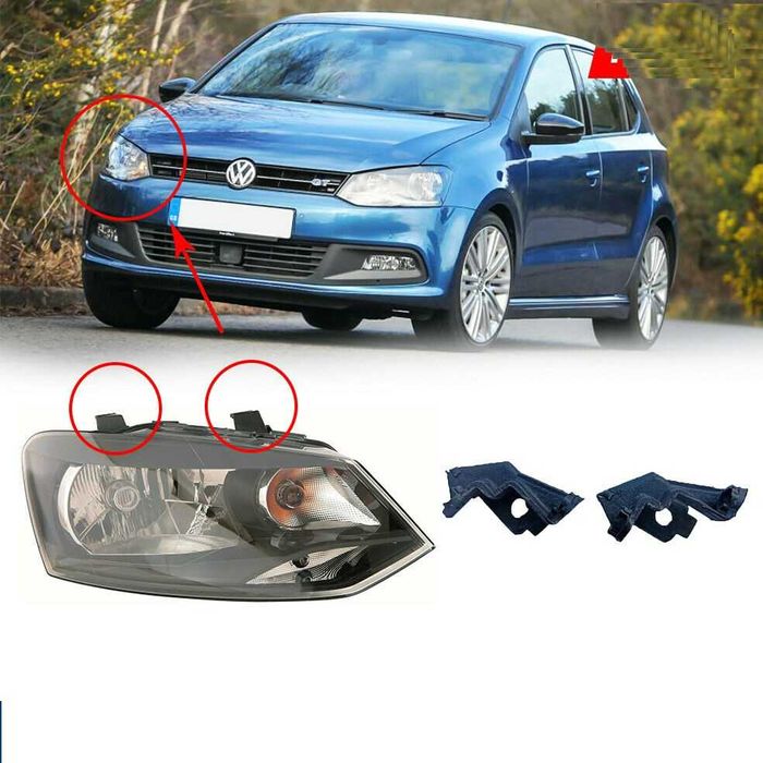 Ремонтен комплект щипки за фар VW Polo 6R1 6C1 поло фар фарове