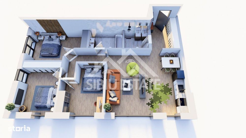 Apartament 4 camere , 95,05 mp utili , Etaj 1 , Finisaje Premium