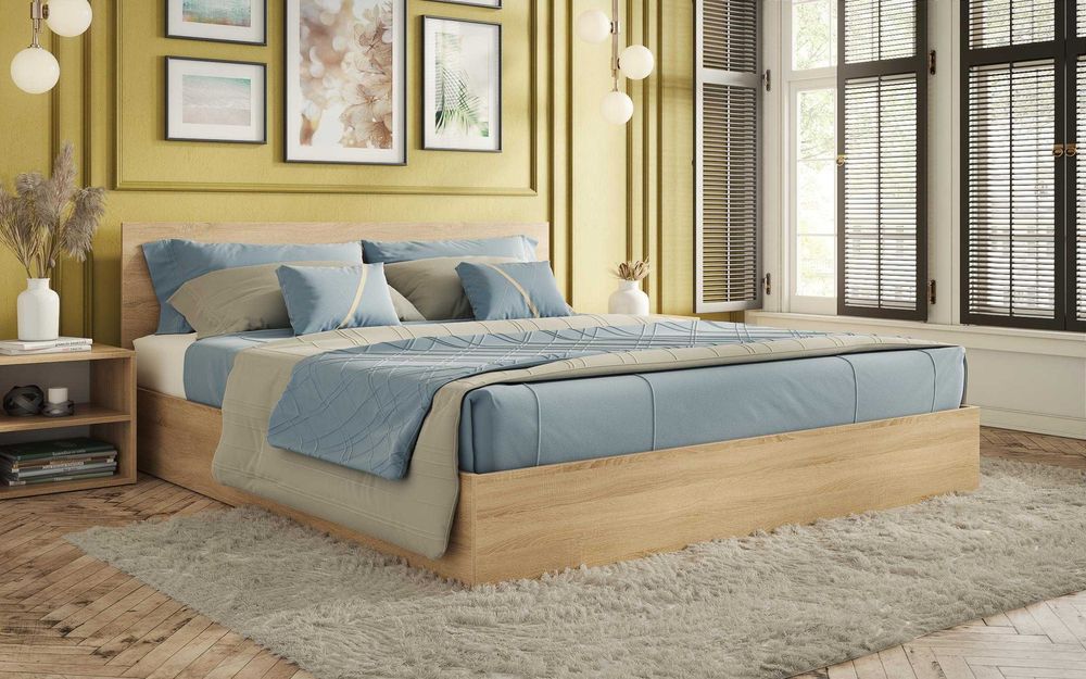 НОВО Легло / Креват Виденов "ИЗИ" дъб" 160/200 неразопаковано + матрак