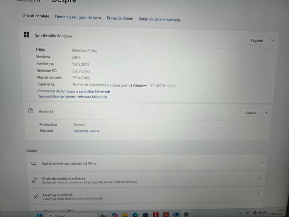 Laptop LENOVO ThinkPad T16 Gen 3 Intel Core 7 32GB  1TB Intel Graphics