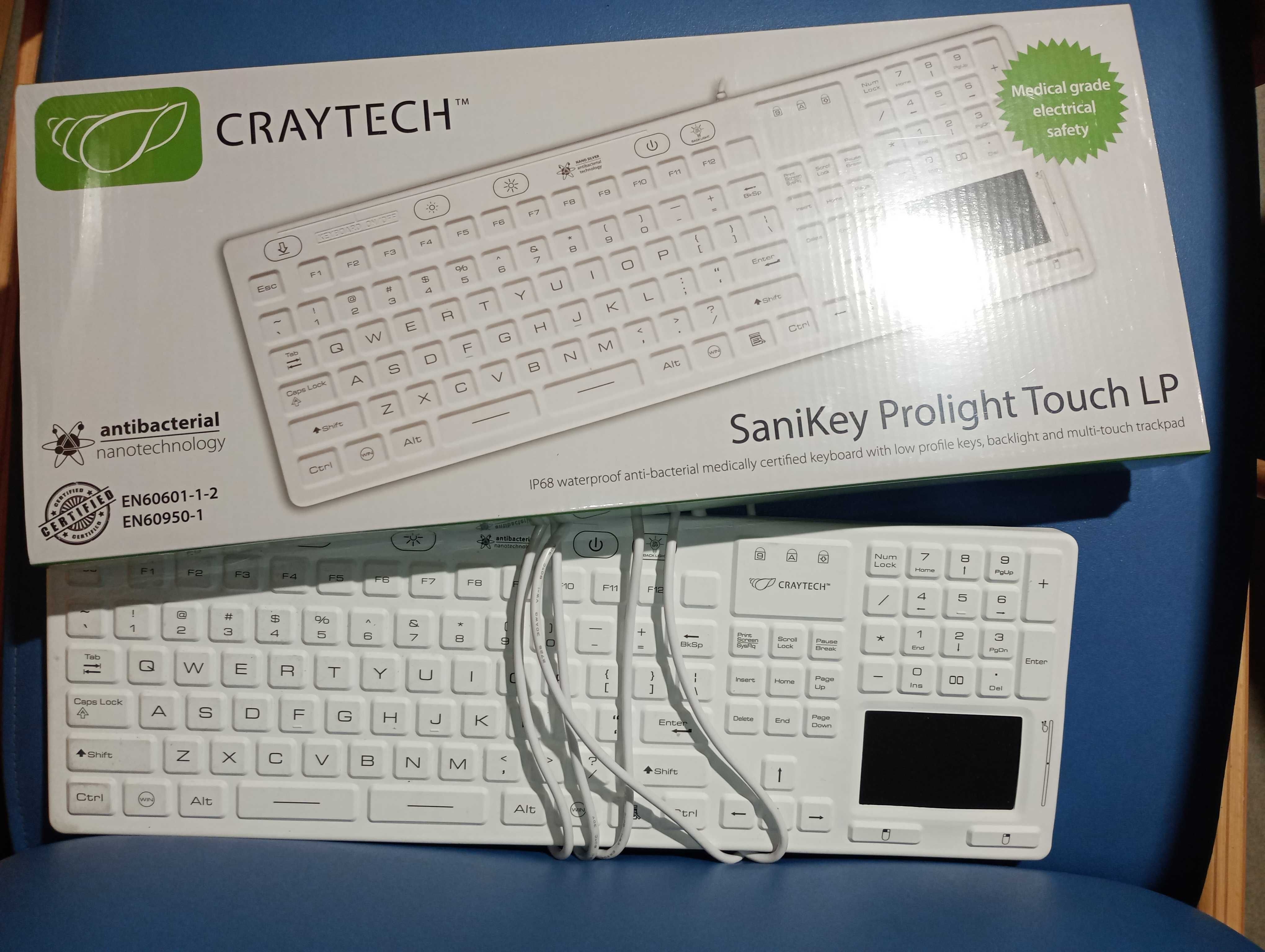 Tastatură medicală/industrială IP68 Craytech SaniKey Prolight Touch LP