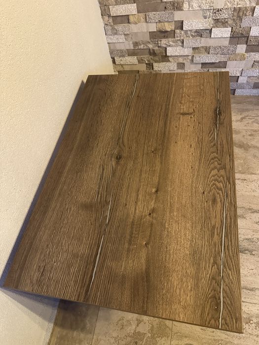 Măsuță de cafea 87/58 cm cu picioare metalice