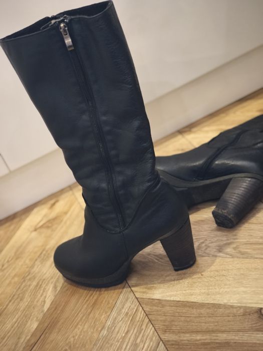 Зимни ботуши от естествена кожа