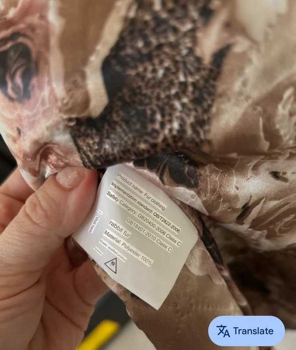 Haină de blană mov/liliachie din blană naturală – mărimea S