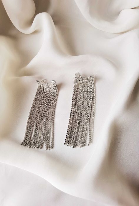 Фасетирани обеци / сребърни бижута / колие