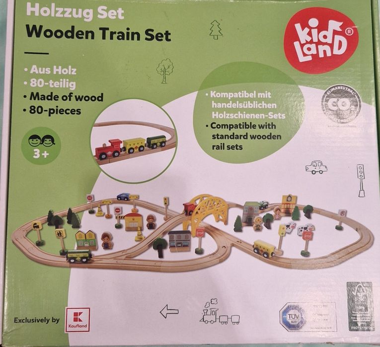 Дървено влакче 80 части