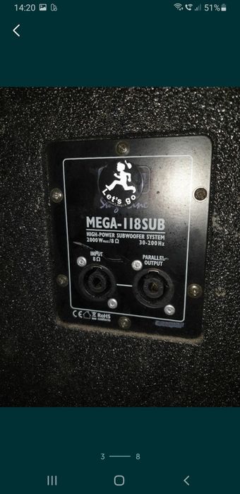Amplificator BST Liker 2400w/IMG Mega 118SUB 1000w 8ohmi