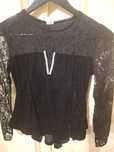 Bluza eleganta de catifea și dantela