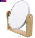 Oglinda de make-up bambus 21x18 cm