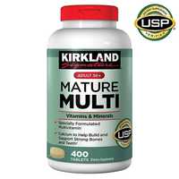 Витамины из США 400шт Kirkland Daily 50+ Mature Multy Кальций Минералы