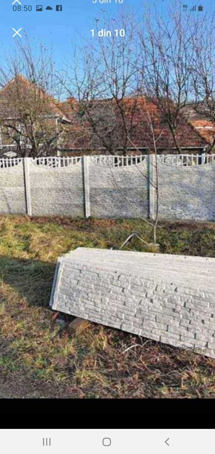 gard din placi de beton