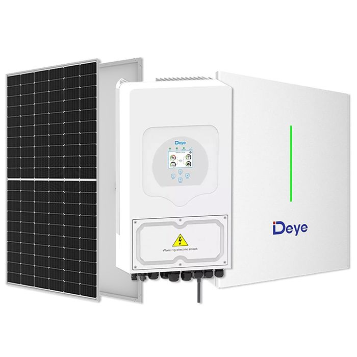Kit fotovoltaic 6kwh invertor deye , panouri trina solar 505w, stocare